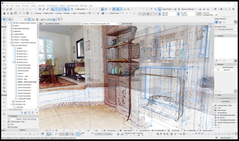 Scirrus BOX, Scan4BIM, Scan2BIM, Point Cloud, 3D BIM Model, As-Built
